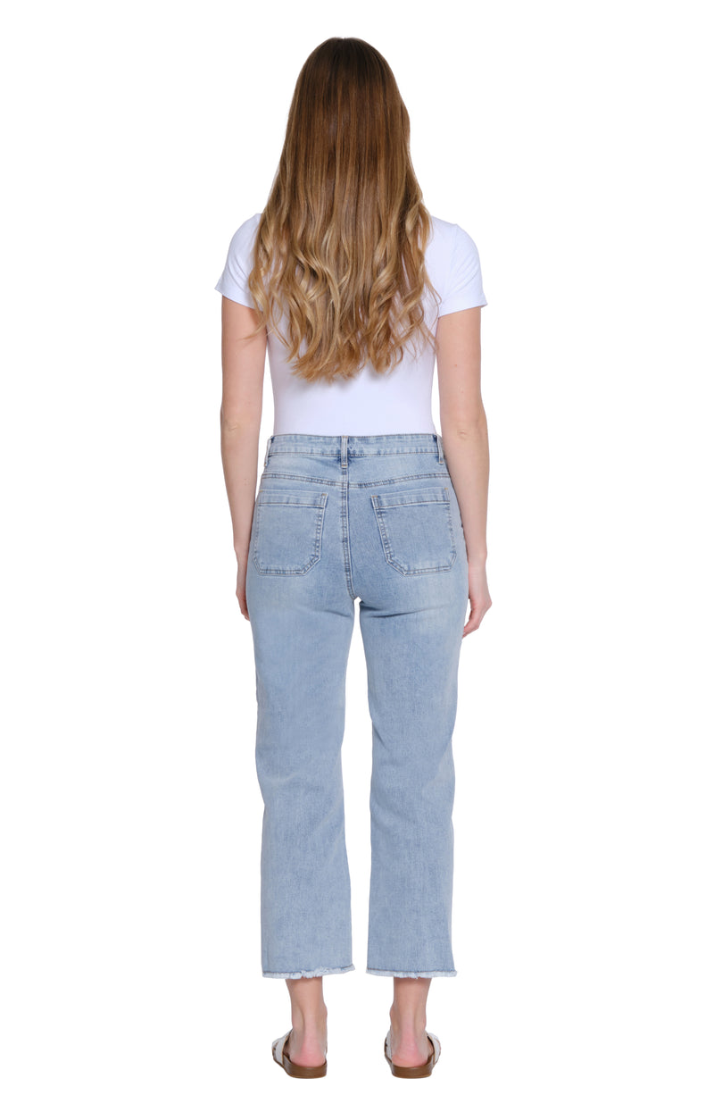 Wide Leg Crop Jean - Light Indigo