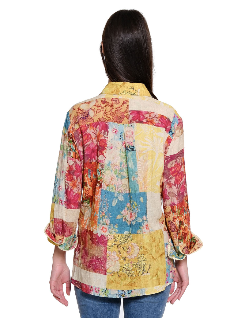 Patchwork Print Shirt - Multi