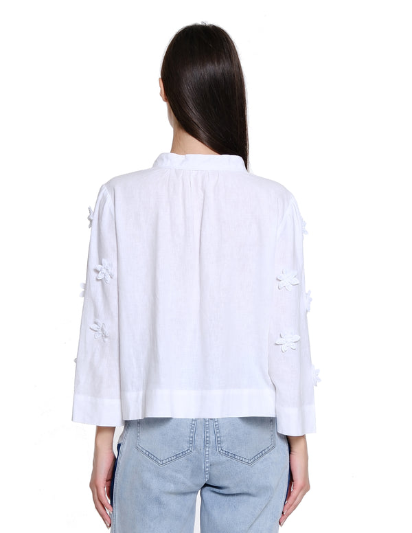 Applique Popover Top - Soft White