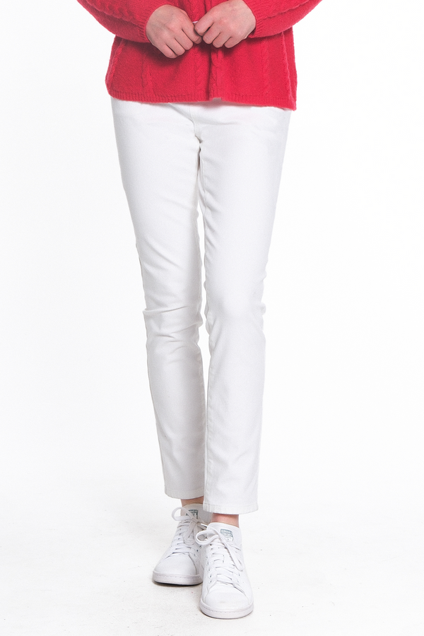 4 WAY STRETCH PULL ON SKINNY ANKLE JEAN - Pearl