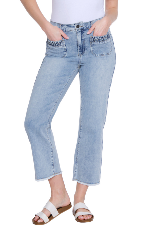 Wide Leg Crop Jean - Light Indigo