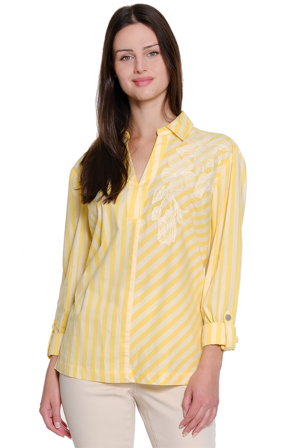 Stripe Collared Shirt - Yellow