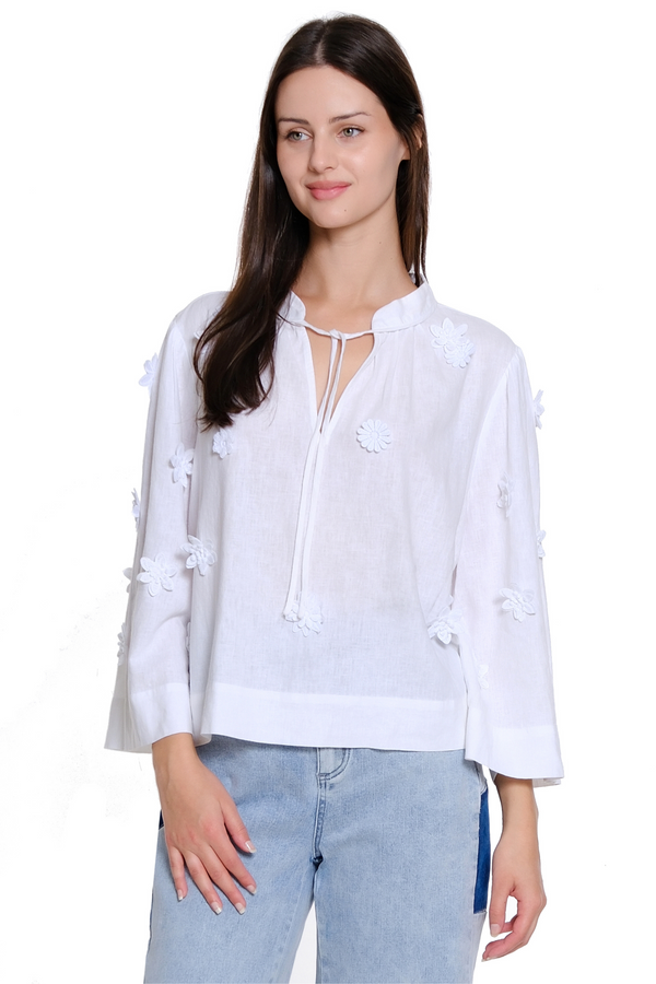 Applique Popover Top - Soft White