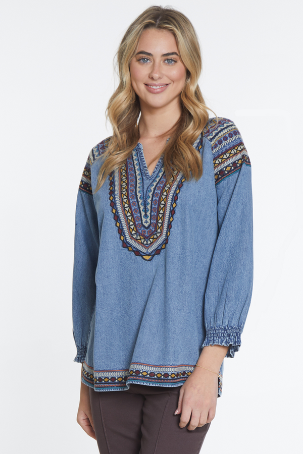 Raglan Sleeve Top - Chambray