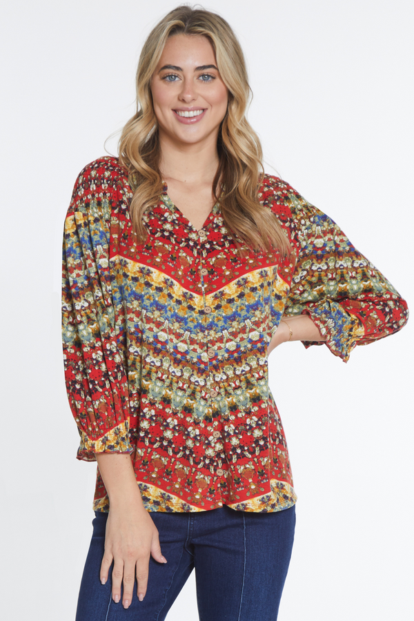 Printed Knit Top - Multi